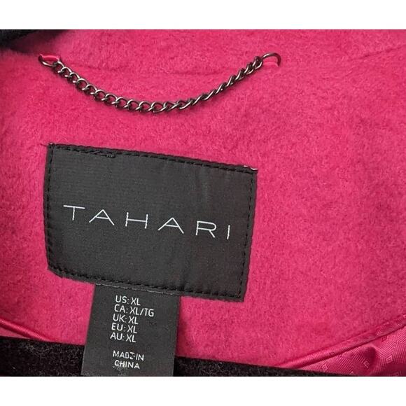 Tahari Coat Womens Size XL Wool Blend Barbiecore Fall Winter Business Casual - Picture 13 of 16